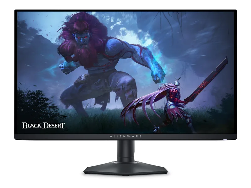Alienware AW2725DF 27-inch QD-OLED gaming monitor, front view on its stand