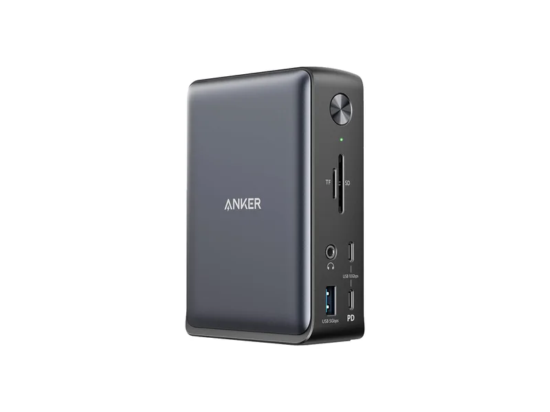 Anker 575 USB-C Docking Station (A8392), front view showing ports