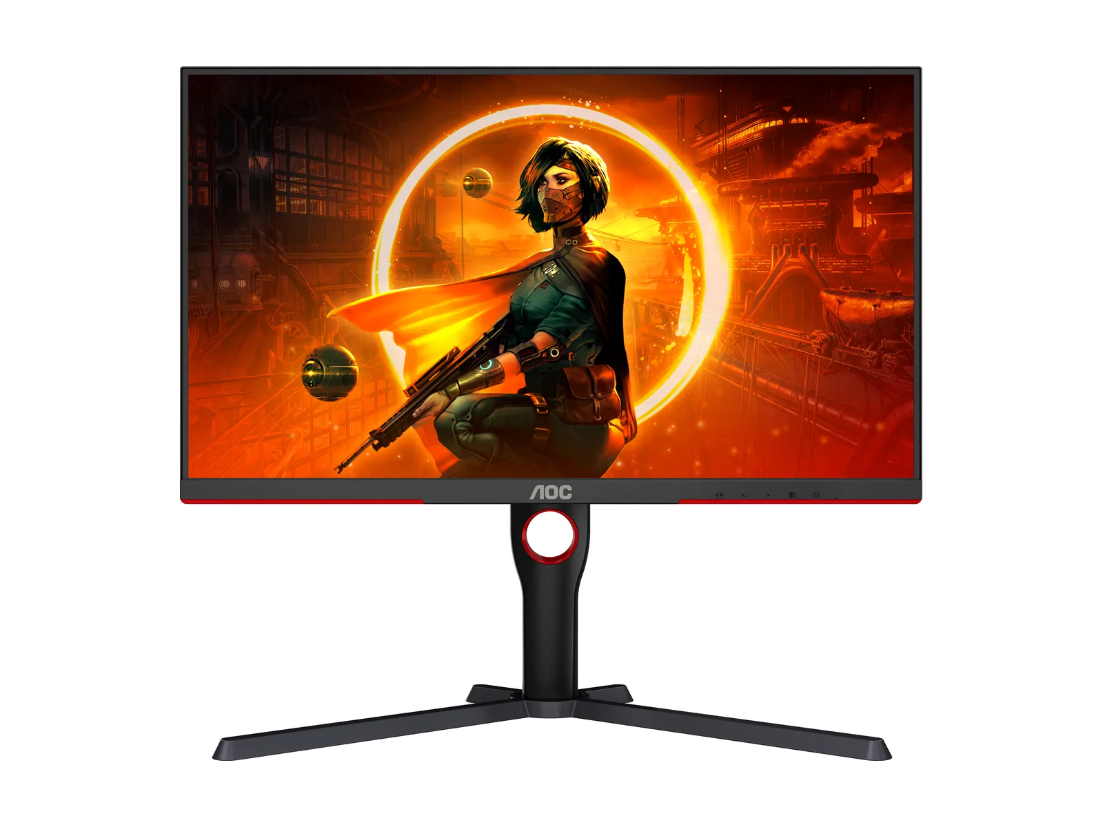 AOC Q27G3XMN 27-inch Mini LED gaming monitor, front view on its stand