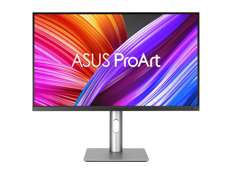 ASUS ProArt Display PA279CRV 27-inch 4K monitor, front view on its stand