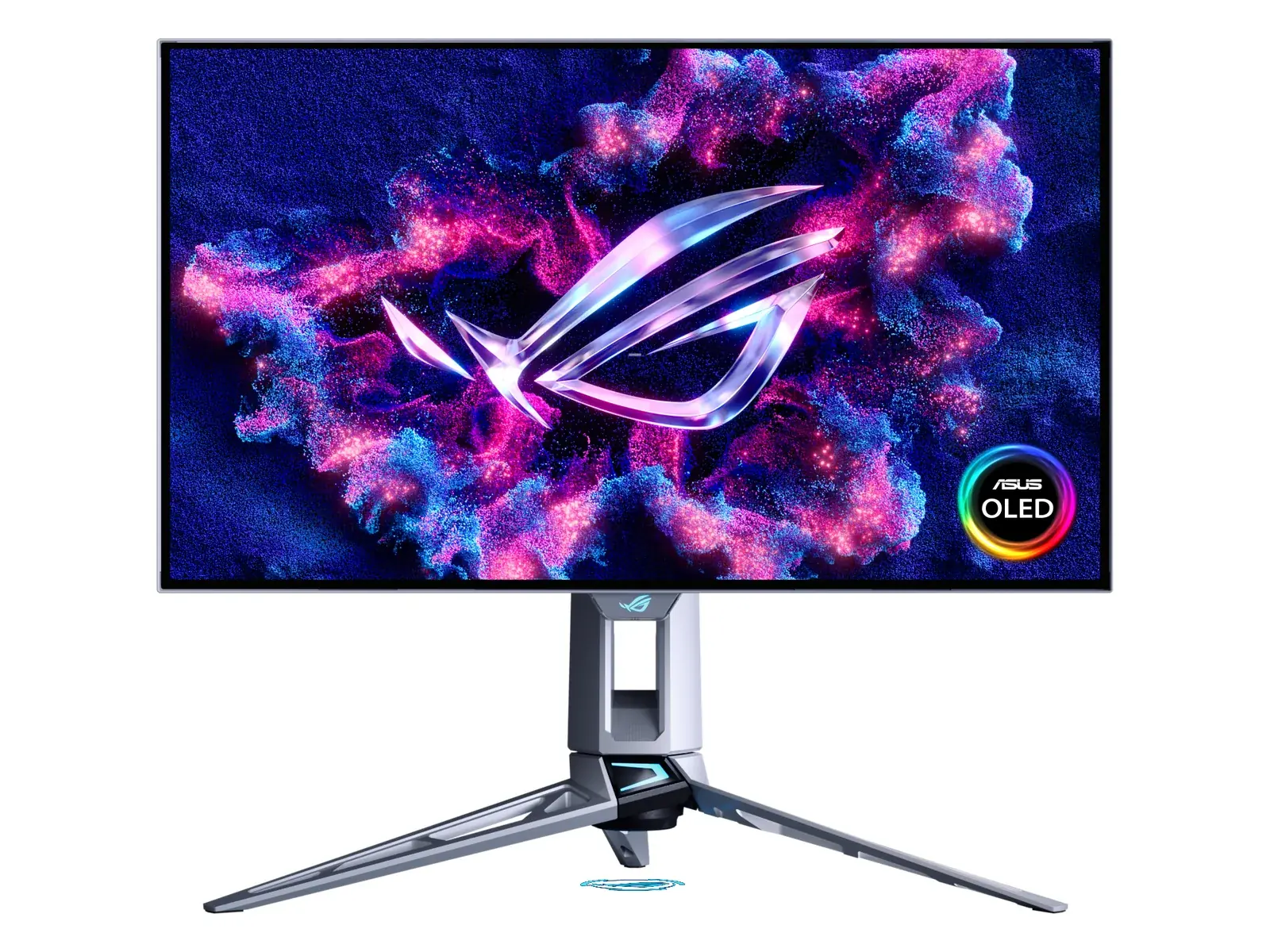 ASUS ROG Swift OLED PG27AQWP-W gaming monitor, front view