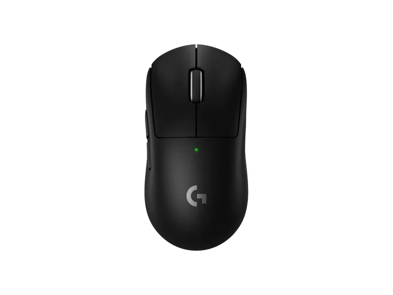 Logitech G PRO X SUPERLIGHT 2 wireless gaming mouse in black, top view