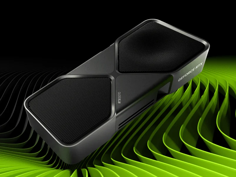 NVIDIA GeForce RTX 5070 Founders Edition graphics card (NVIDIA reference design; partner boards look different)