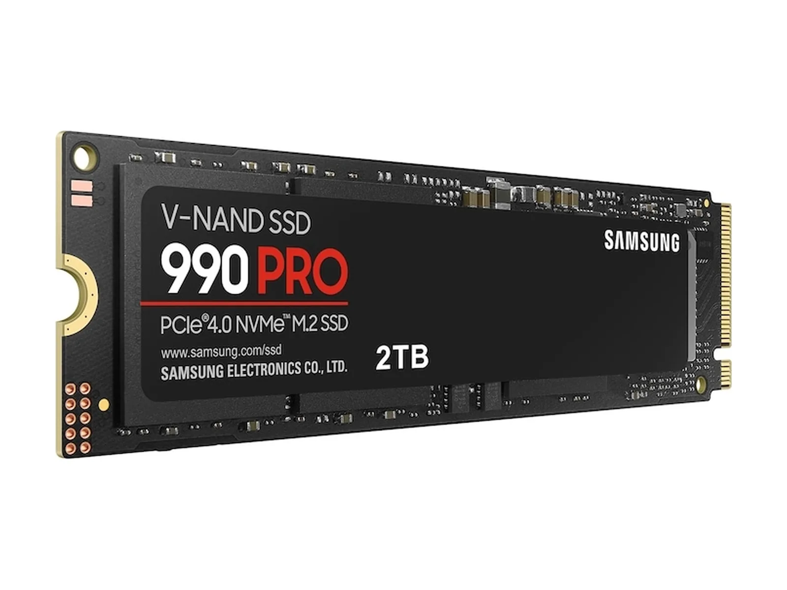 Samsung 990 PRO 2TB M.2 NVMe SSD without heatsink, front label